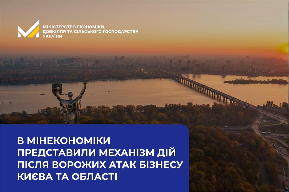 В Мінекономіки представили механізм дій після ворожих атак бізнесу Києва та області