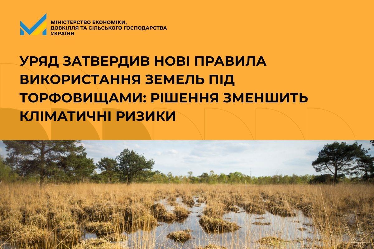 Уряд затвердив нові правила використання земель під торфовищами: рішення зменшить кліматичні ризики