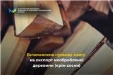Встановлено нульову квоту на експорт необробленої деревини (крім сосни)