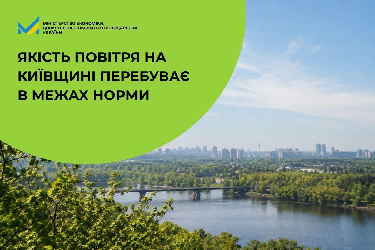 Якість повітря на Київщині перебуває в межах норми