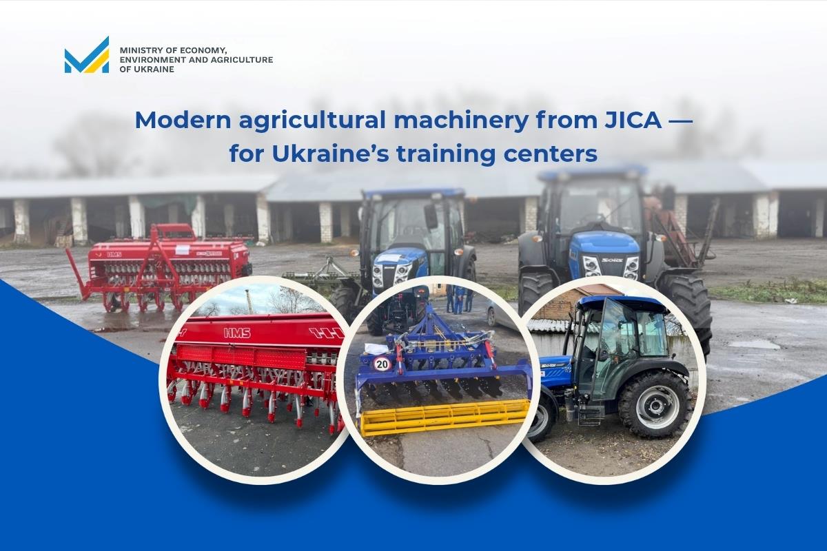 Modern agricultural machinery from JICA delivered to Ukraine’s agricultural education institutions