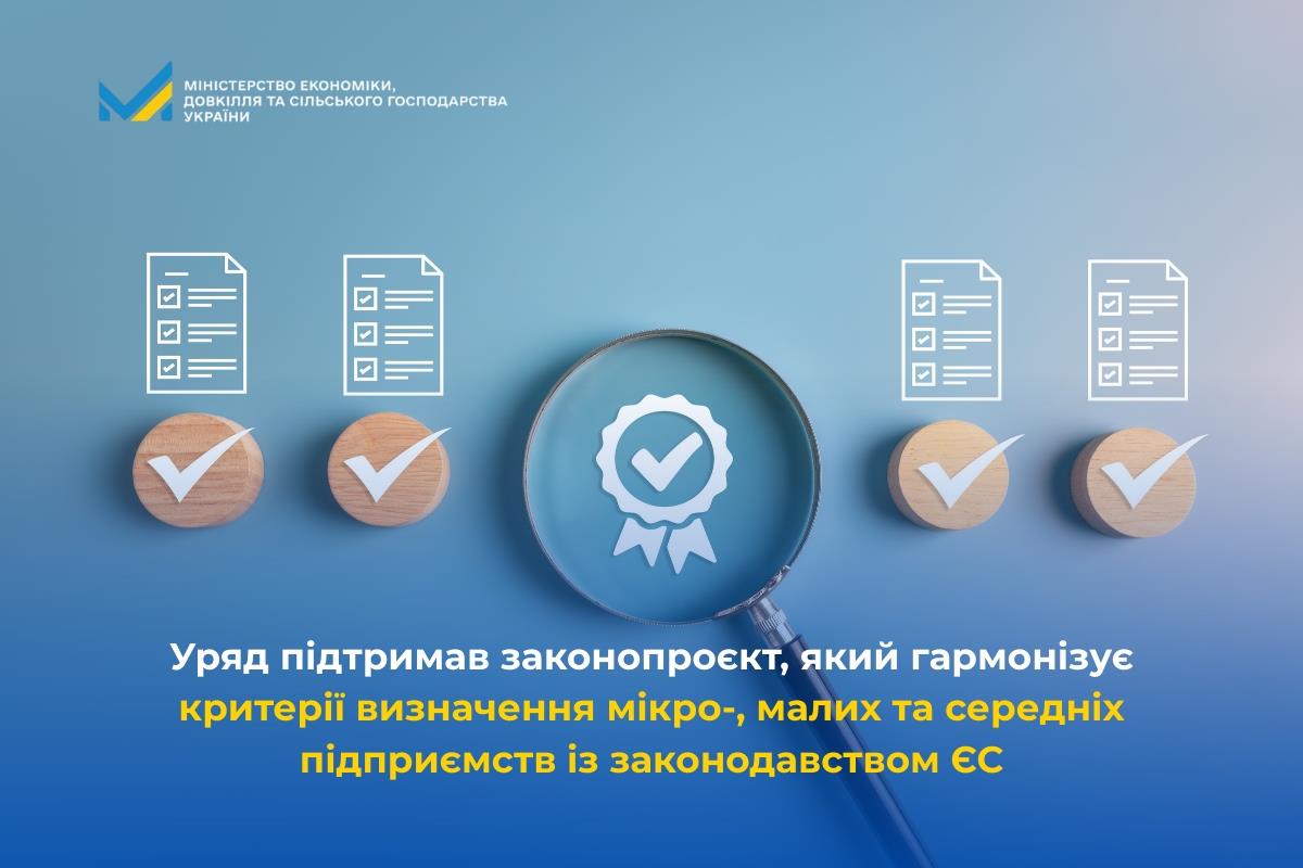 Уряд підтримав законопроєкт, який гармонізує критерії визначення мікро-, малих та середніх підприємств із законодавством ЄС