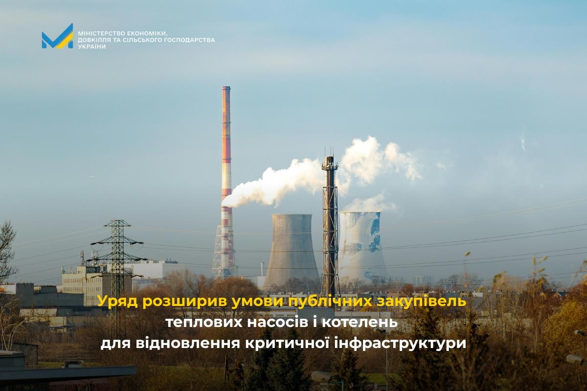 Уряд розширив умови публічних закупівель теплових насосів і котелень для швидкого відновлення критичної інфраструктури