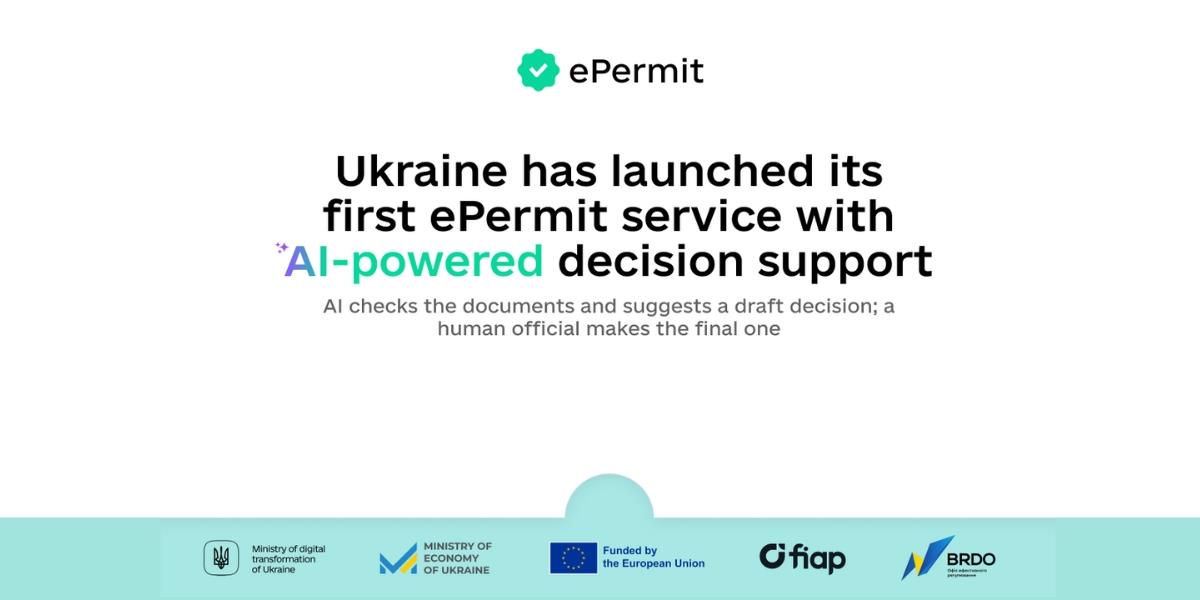 Ministries of Economy and Digital Transformation Launch Ukraine’s First AI-Powered State Service in ePermit