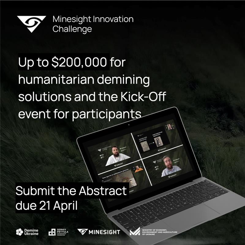 The international Minesight Innovation Challenge: up to $200,000 for solutions in humanitarian demining and a kick-off event for participants