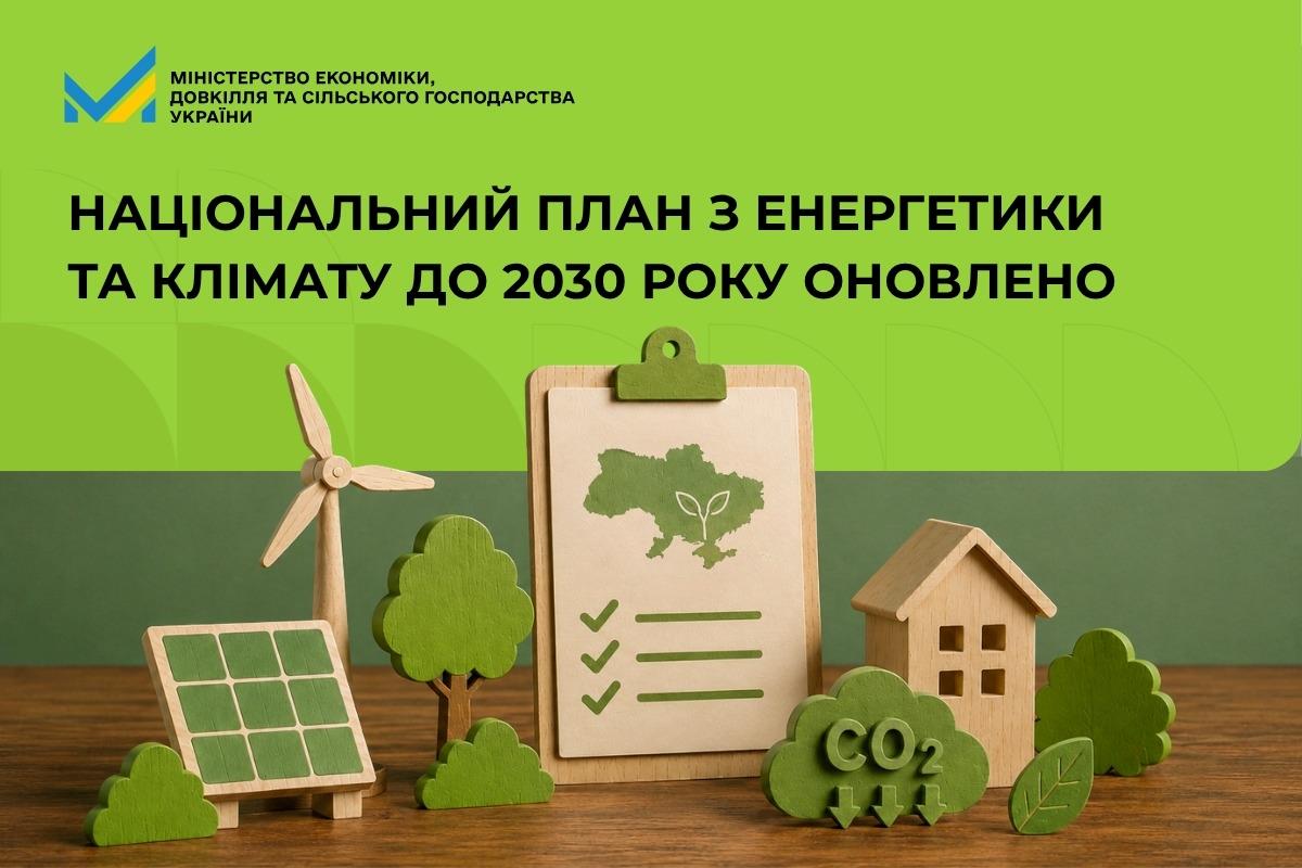 Національний план з енергетики та клімату до 2030 року оновлено