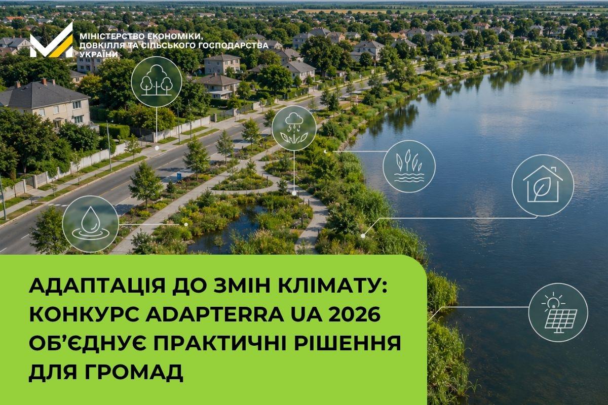 Адаптація до змін клімату: конкурс Adapterra UA 2026 об’єднує практичні рішення для громад