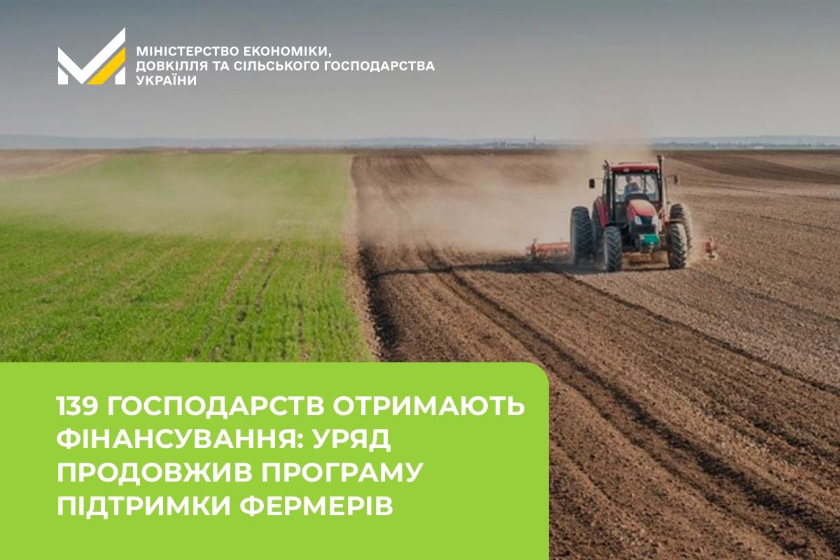139 господарств отримають фінансування: Уряд продовжив програму підтримки фермерів