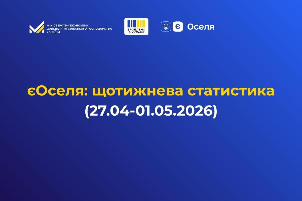 єОселя: щотижнева статистика
