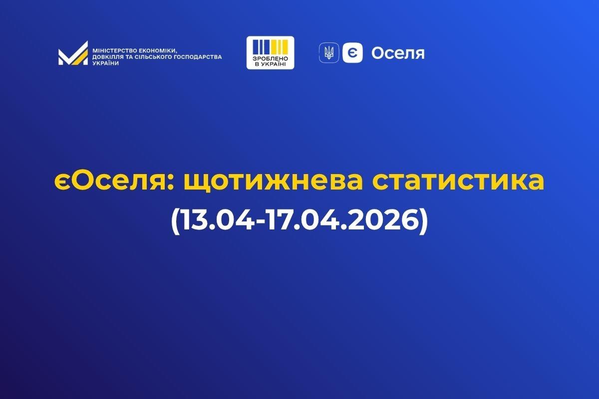 єОселя: щотижнева статистика
