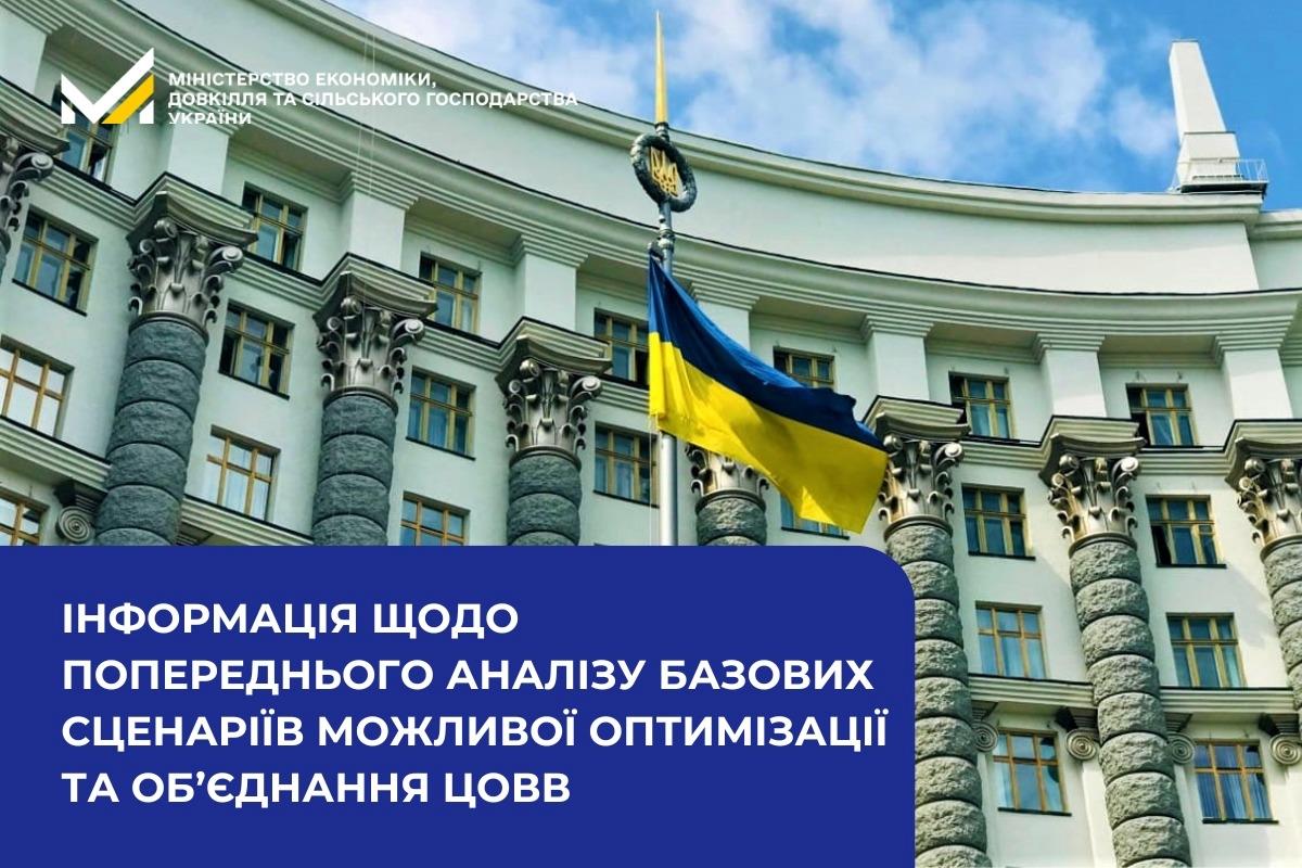 Інформація щодо попереднього аналізу базових сценаріїв можливої оптимізації та об’єднання ЦОВВ