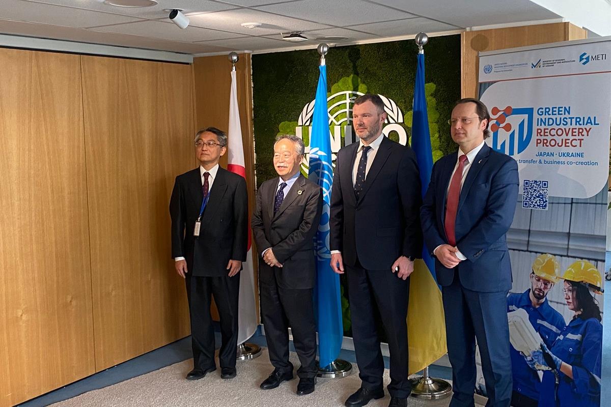 Україна, Японія та UNIDO посилюють співпрацю для зеленої індустріальної відбудови та технологічної модернізації