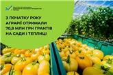 З початку року аграрії отримали 70,8 млн грн грантів на сади і теплиці