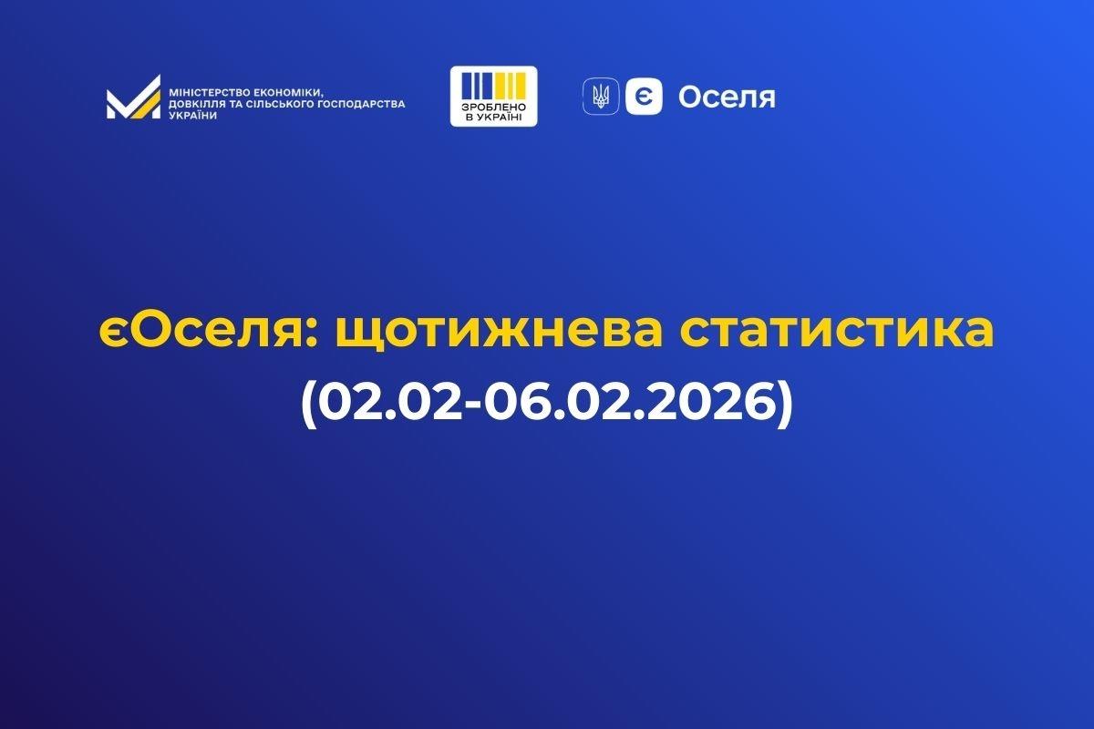 єОселя: щотижнева статистика