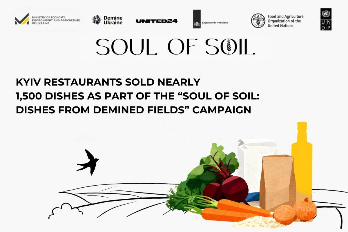 Kyiv restaurants sold nearly 1,500 dishes as part of the “Soul of Soil: Dishes from Demined Fields” campaign