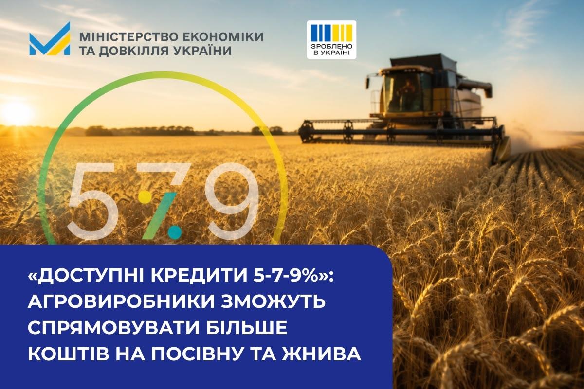 Уряд оптимізував умови програми «Доступні кредити 5-7-9%» для аграріїв