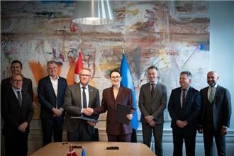 Зустріч в Копенгагені української делегації на чолі з Прем’єр-міністром України Юлією Свириденко та за участі Міністра економіки, довкілля та сільського господарства України Олексія Соболева з Міністром підприємництва Данії Мортеном Бедскоу.