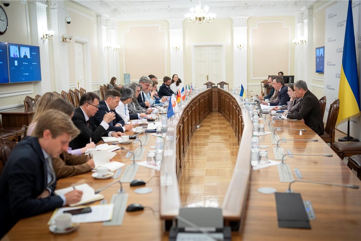 Minister Oleksii Sobolev and Chair of the Supervisory Board of JSC NNEGC Energoatom Rumina Velshi met with G7 Ambassadors