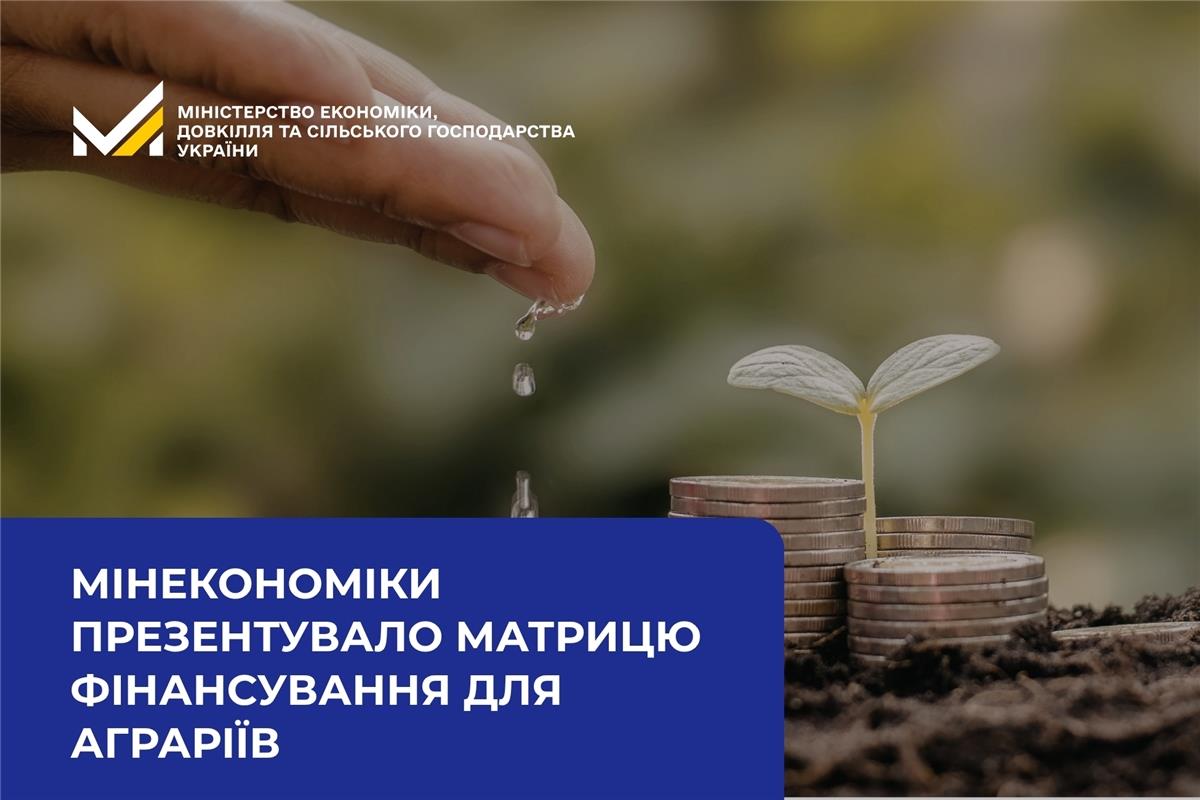 Мінекономіки презентувало матрицю фінансування для аграріїв: як знайти кошти на розвиток господарства 