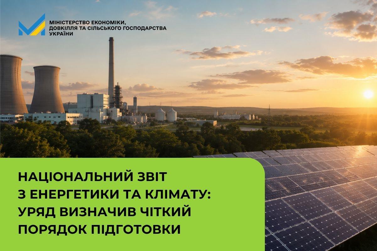 Національний звіт з енергетики та клімату: Уряд визначив чіткий порядок підготовки